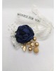 Wrist Corsage Flower Rose with Gold Decoration & Pearl